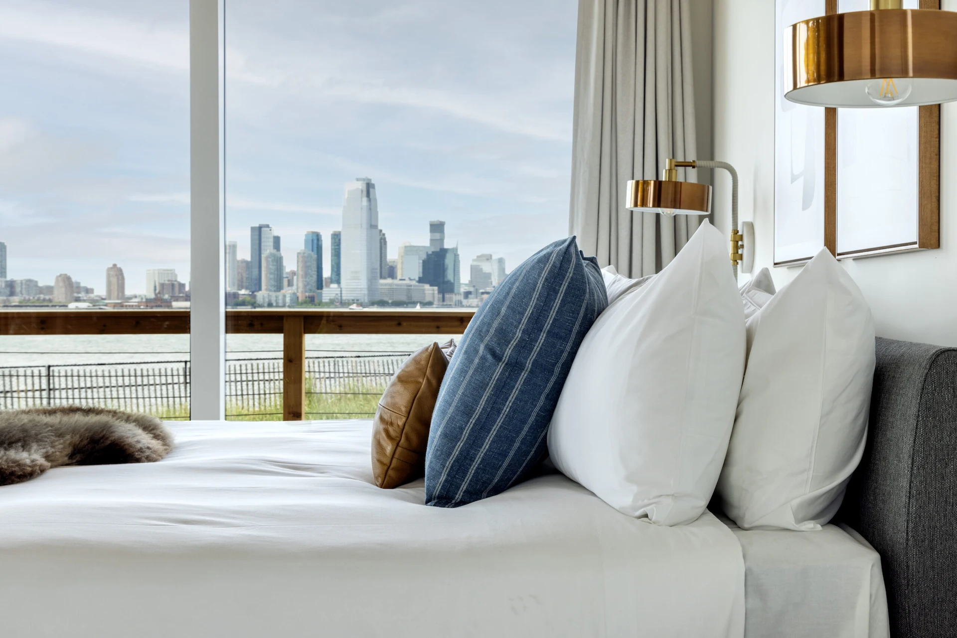 Outlook Liberty Suite bedroom at Governors Island by Collective Retreats
